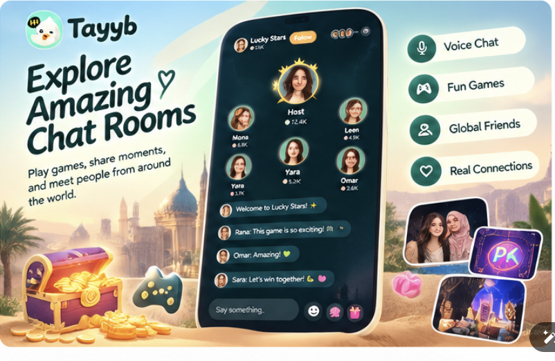 Tayyb voice chat room features
